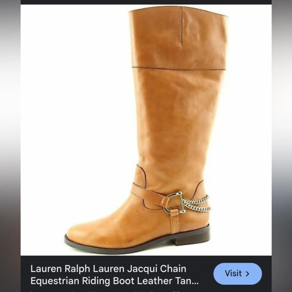 Lauren Ralph Lauren Tan Over the Knee Boots